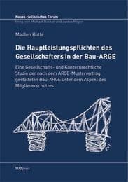 Cover von Die Hauptleistungspflichten des Gesellschafters in der Bau-ARGE