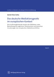 Cover von Das deutsche Mediationsgesetz im europäischen Kontext