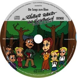 Cover von 25 Übungs-CDs 'Als Räuber Robert vom Riesebusch ein Buch klaute'