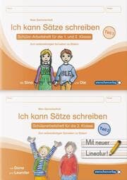 Cover von Ich kann Sätze schreiben Teil 1 und 2 im Set - Schülerarbeitshefte für die 1. und 2. Klasse