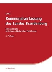Cover von Kommunalverfassung des Landes Brandenburg