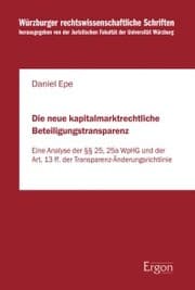 Cover von Die neue kapitalmarktrechtliche Beteiligungstransparenz