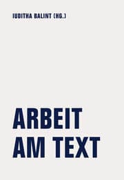 Cover von Arbeit am Text