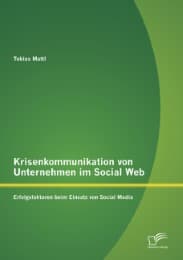 Cover von Krisenkommunikation von Unternehmen im Social Web: Erfolgsfaktoren beim Einsatz von Social Media
