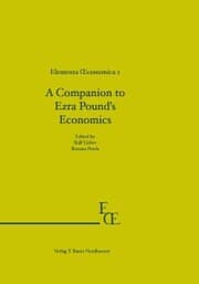 Cover von A Companion to Ezra Pound's Economics