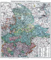 Cover von Historische Karte: Provinz SACHSEN nebst Thüringen und Anhalt im Deutschen Reich - um 1913 [gerollt]