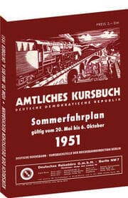 Cover von Kursbuch der Deutschen Reichsbahn - Sommerfahrplan 1951