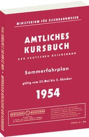 Cover von Kursbuch der Deutschen Reichsbahn - Sommerfahrplan 1954