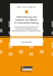 Cover von Vereinsamung und Isolation von Älteren im ambulanten Setting