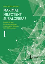 Cover von Maximal nilpotent subalgebras I: Nilradicals and Cartan subalgebras in associative algebras. With 428 exercises