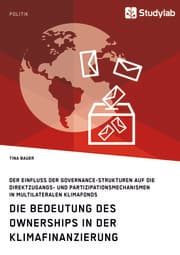 Cover von Die Bedeutung des Ownerships in der Klimafinanzierung