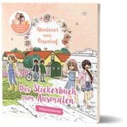 Cover von Abenteuer vom Rosenhof: Das Stickerbuch zum Ausmalen