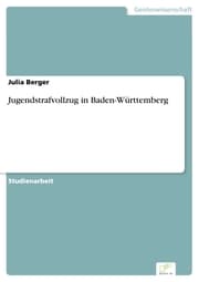 Cover von Jugendstrafvollzug in Baden-Württemberg