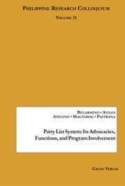Cover von Party List System: Its Advocacies, Functions, And Program Involvement