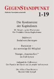 Cover von GegenStandpunkt 1-19