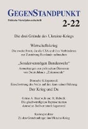 Cover von GegenStandpunkt 2-22