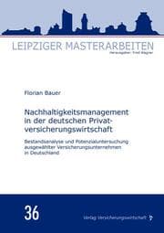 Cover von Nachhaltigkeitsmanagement in der deutschen Privatversicherungswirtschaft