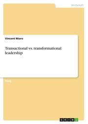 Cover von Transactional vs. transformational leadership