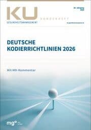 Cover von Deutsche Kodierrichtlinien 2026 mit MD-Kommentar