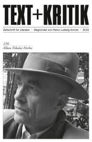 Cover von TEXT + KRITIK 236 - Alban Nikolai Herbst