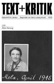 Cover von TEXT + KRITIK 239 - Mela Hartwig