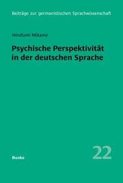 Cover von Psychische Perspektivität in der deutschen Sprache