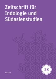 Cover von Zeitschrift für Indologie und Südasienstudien 28