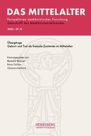 Cover von Das Mittelalter. Perspektiven mediävistischer Forschung : Zeitschrift... / 2024, Band 29, Heft 2
