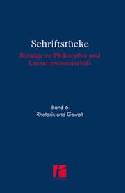 Cover von Rhetorik und Gewalt