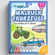 Cover von Malbuch Fahrzeuge für Kinder ab 4 Jahren