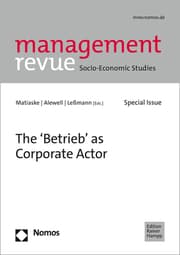 Cover von The Betrieb as Corporate Actor