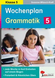 Cover von Wochenplan Grammatik / Klasse 5