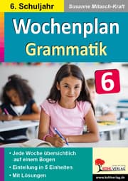 Cover von Wochenplan Grammatik / Klasse 6