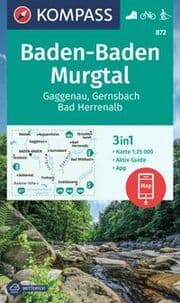 Cover von KOMPASS Wanderkarte 872 Baden-Baden, Murgtal, Gaggenau, Gernsbach, Bad Herrenalb 1:25.000
