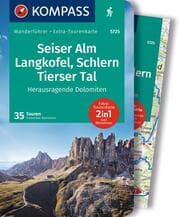 Cover von KOMPASS Wanderführer Seiser Alm, Langkofel, Schlern, Tierser Tal - Herausragende Dolomiten, 35 Touren mit Extra-Tourenkarte