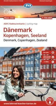 Cover von BVA ADFC Radtourenkarte Dänemark, Kopenhagen, Seeland/Denmark, Copenhagen, Zealand 1:150.000