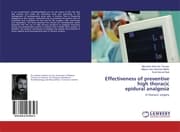 Cover von Effectiveness of preventive high thoracic epidural analgesia