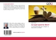 Cover von Lo que quería decir