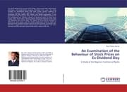Cover von An Examination of the Behaviour of Stock Prices on Ex-Dividend Day