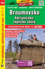 Cover von Broumovsko, Adrspassko-teplické skály / Braunau, Adersbacher Felsenstadt (Radkarte 1:60.000)
