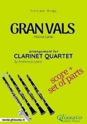 Cover von Gran vals - Clarinet Quartet score & parts