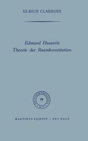 Cover von Edmund Husserls Theorie der Raumkonstitution