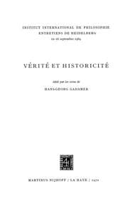 Cover von Truth and Historicity/Vérité et historicité