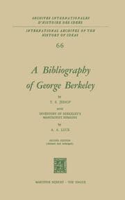 Cover von A Bibliography of George Berkeley