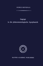 Cover von Isagoge in die Phänomenologische Apophantik