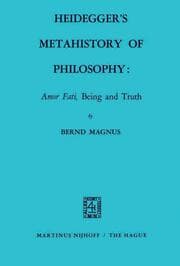 Cover von Heideggers Metahistory of Philosophy: Amor Fati, Being and Truth