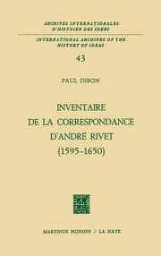 Cover von Inventaire de la correspondance d'Andre Rivet (1595-1650)