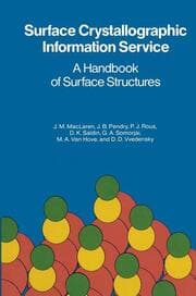 Cover von Surface Crystallographic Information Service
