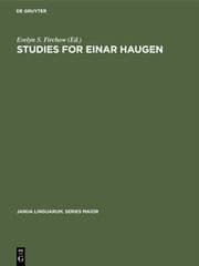 Cover von Studies for Einar Haugen