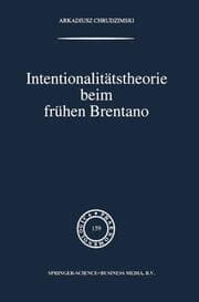 Cover von Intentionalitätstheorie beim frühen Brentano